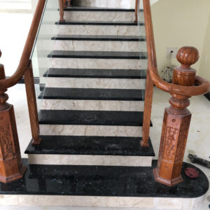 Đá ốp cầu thang XÀ CỪ XANH ĐEN