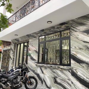 Đá ốp mặt tiền Panda White